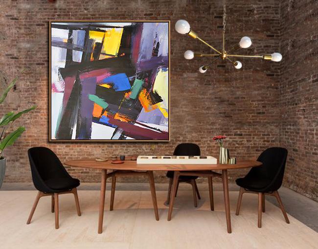 Palette Knife Contemporary Art #L40A - Click Image to Close